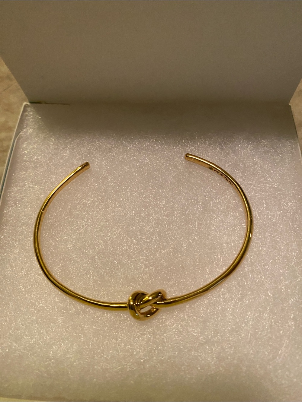 Stella & Dot Gold Knot Open Cuff Bracelet